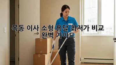 목동 이사 소형 용달, 최저가 비교 & 완벽 가이드! ✨